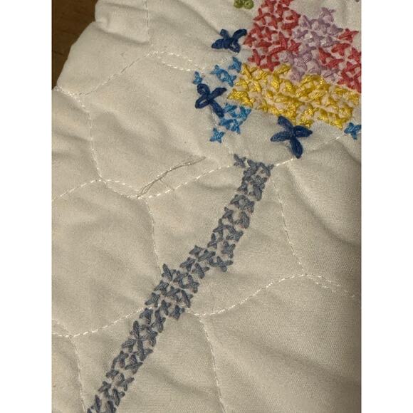 Vintage Beatrix Potter Peter Rabbit Baby Quilt Blanket Handmade Nursery 1990 - Picture 11 of 12